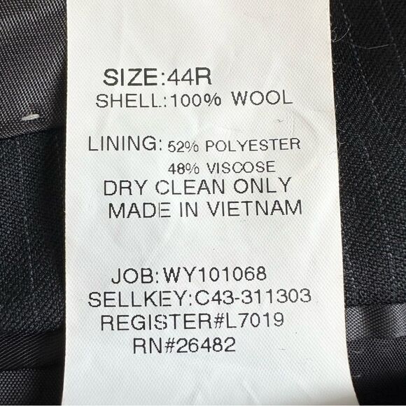 🆕Concepts By Claiborne Men’s Black Pinstripe Blazer Jacket - Picture 12 of 14